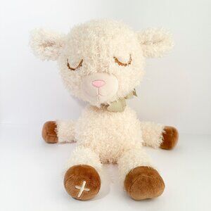 Hallmark Little Blessing Sammy Lamb Sheep Plush Toy Cross Green Bow Easter Kids